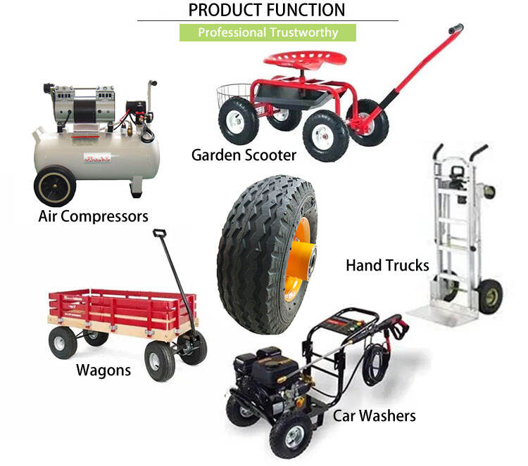 New 10-Inch Pneumatic Cart Wheel Inflatable Floor Wash Machine for Wheelbarrows Trolleys Industrial Use Model 3.50-4 details