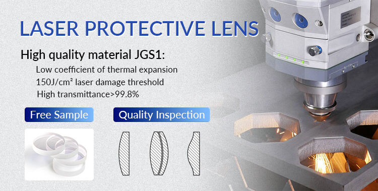 ZP Laser Protective Lens 40*2 50*2 120*5mm Quartz Protection Window Optical Laser Lens details