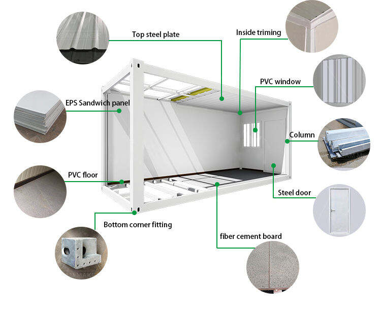 Grande Modular Flat Pack Living Prefab Hotel Customized Foldable Container House for Living Office Factory Provide factory