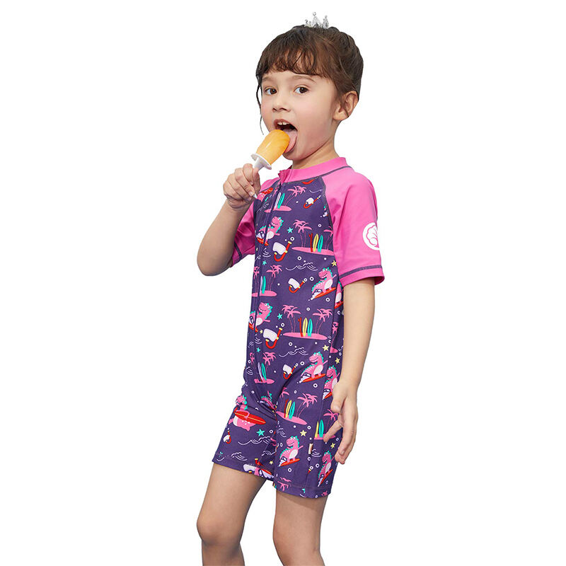 High Neck One Piece Bikini Sporty Swimsuit for Children supplier