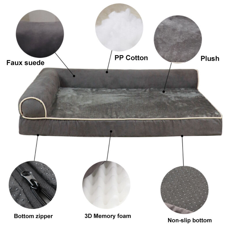 Best sale Plush Orthopedic Sofa Memory Foam Dog Bed Frame for Dogs & Cats details