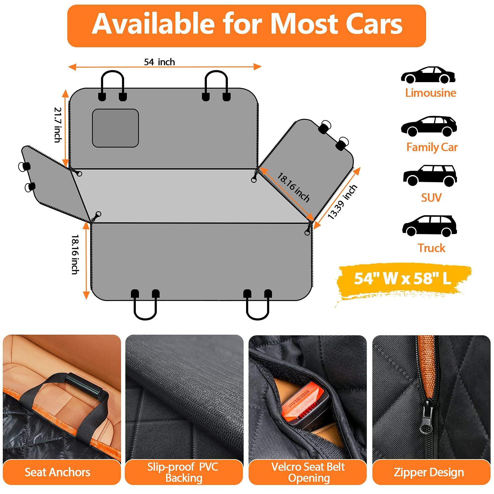 Dog Car Seat Cover Waterproof Dog Seat Covers for Cars Waterproof Dog Seat Covers manufacture