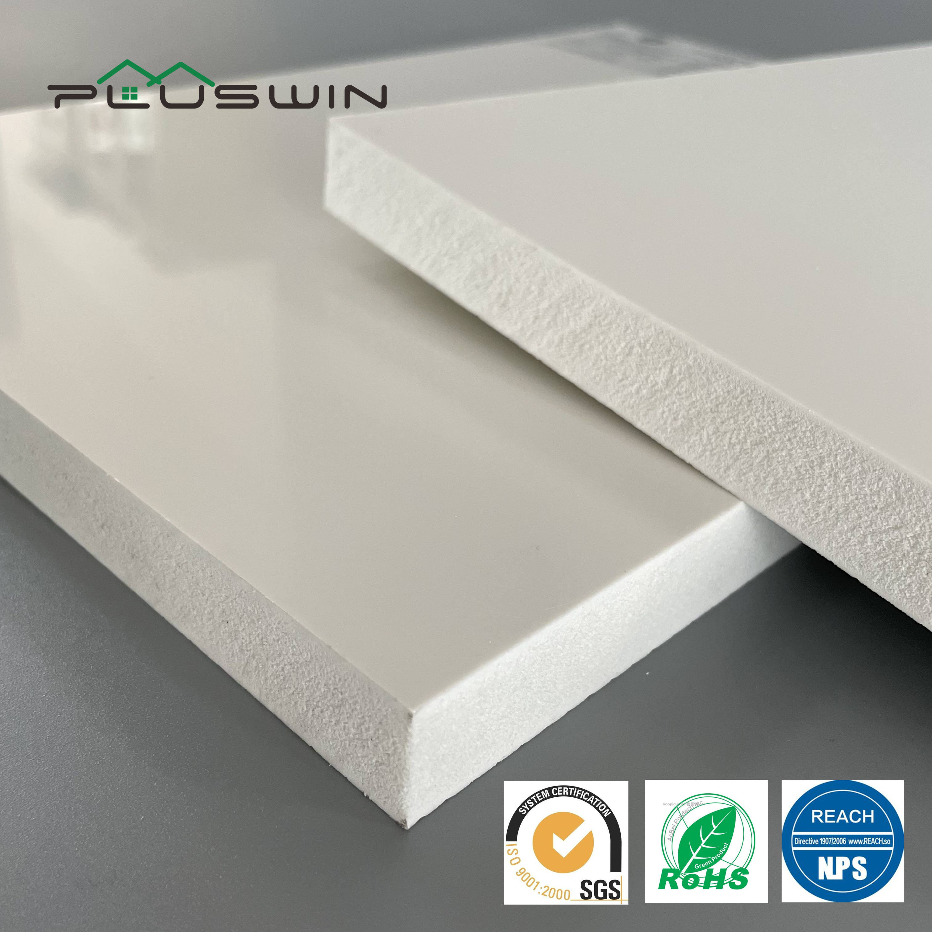 High glossy 12-18mm PVC co-extrusion board for cabinets factory