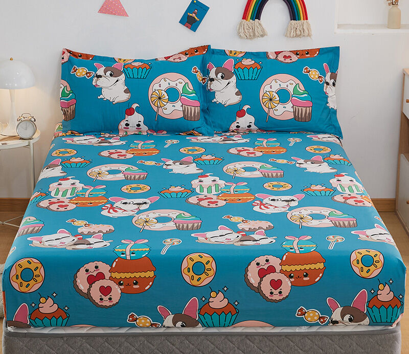 Factory manufacture 100% cotton cartoon bedding set wholesale sabanas bed sheet set factory