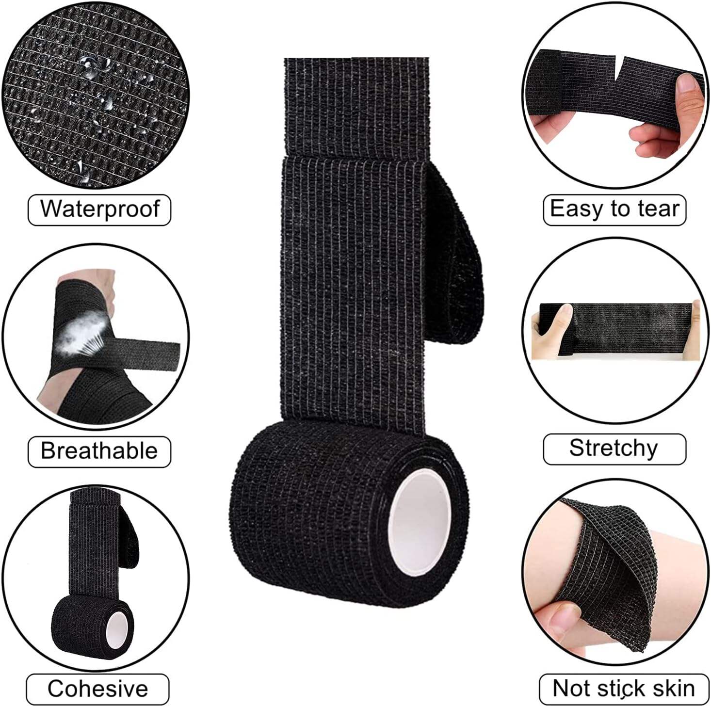 Anthrive Hot Selling Tattoo Disposable Grip Sticky Winding Elastic Adhesive Bandage Sports Tattoo Grip Tape Cohesive Bandage manufacture