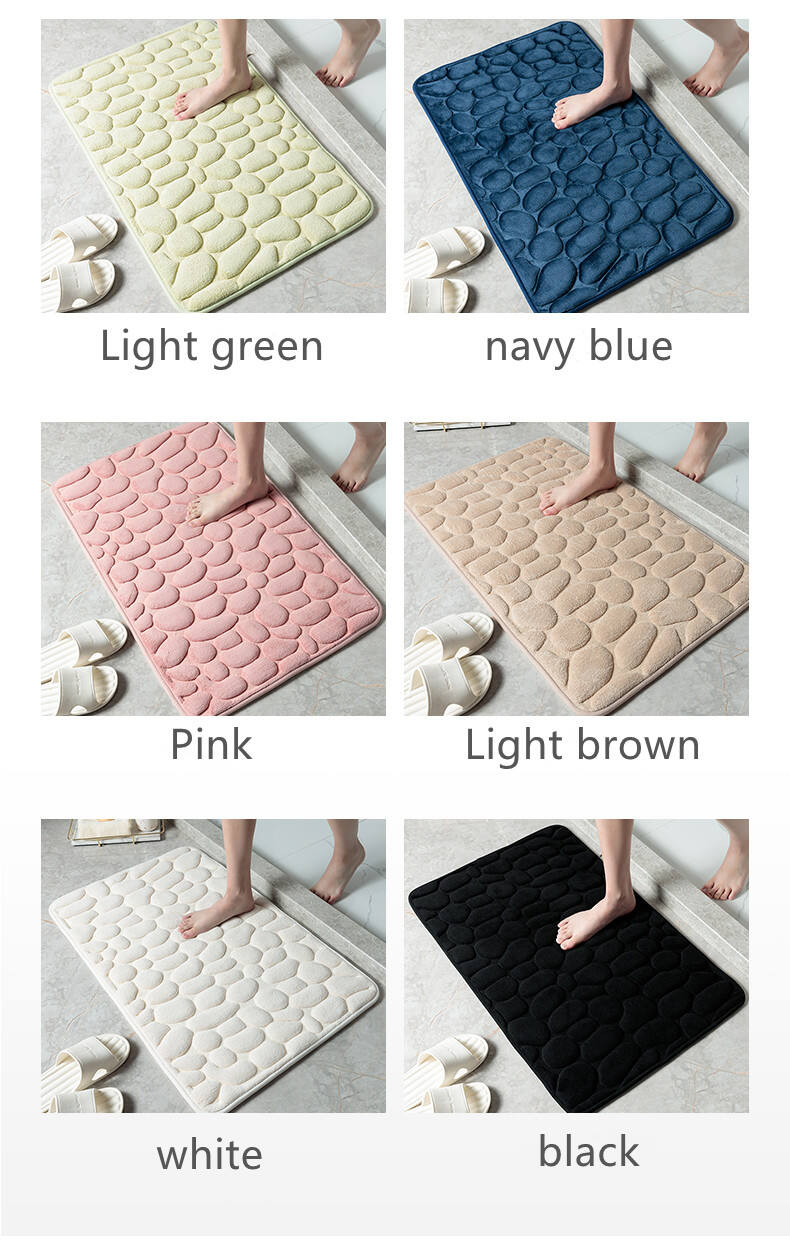 Super Absorbent Carpet Bathroom Rug Non-Slip Bathmats Rug Bathroom Mat Set Durable Fast Drying Memory Foam Bathmat manufacture