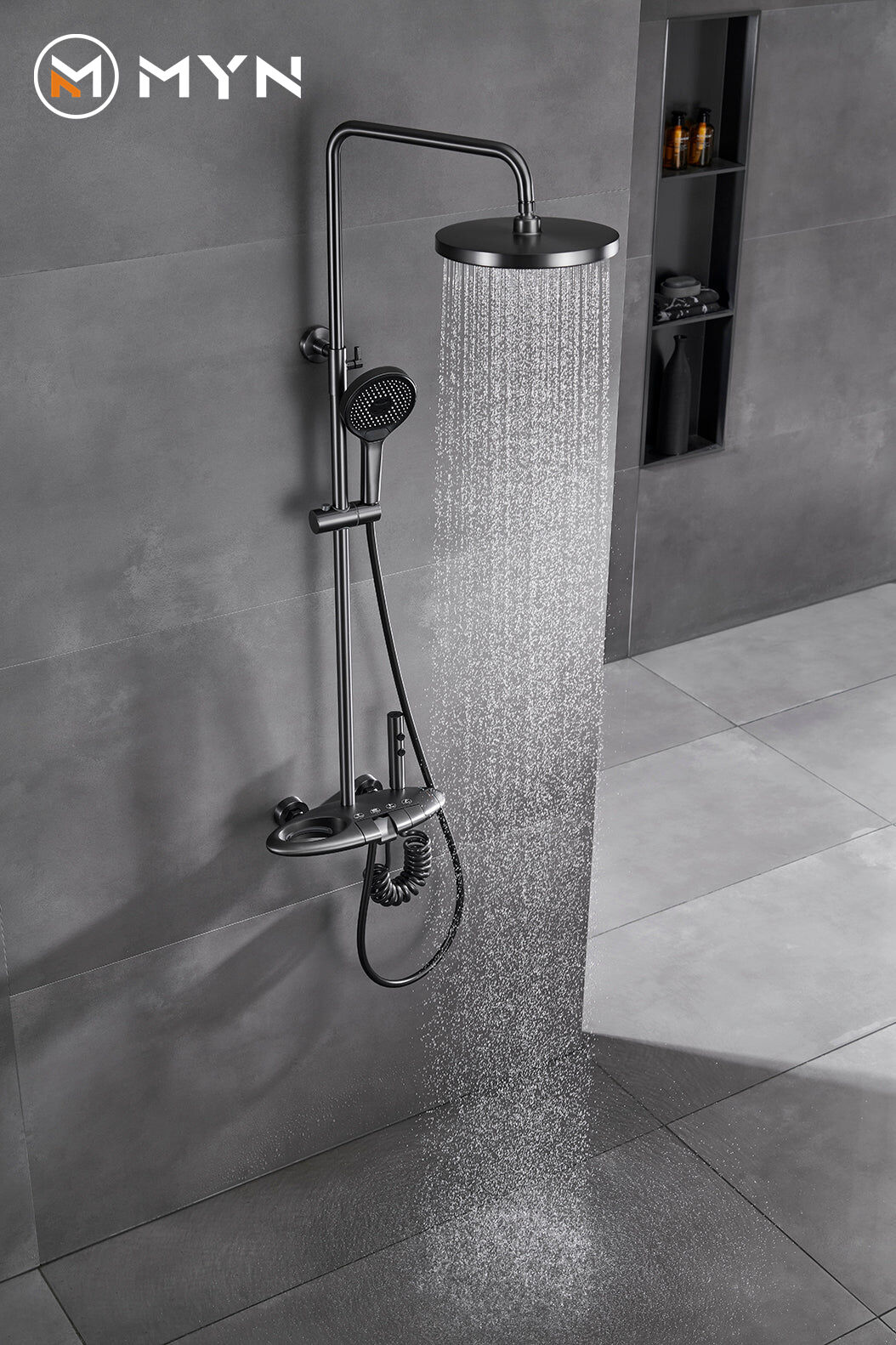 New UFO Thermostatic Shower System With 4 Independent Buttons And 4 Water Outlet Modes manufacture