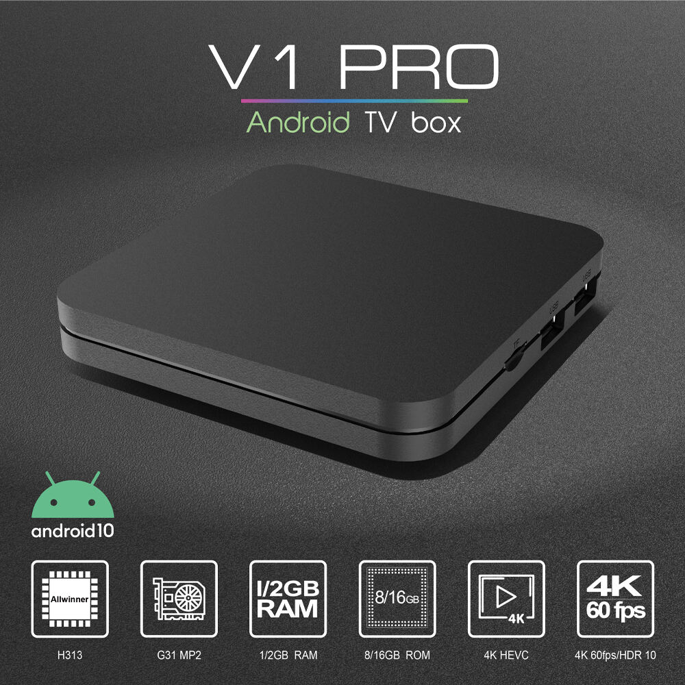 Android OTT TV Box V1pro H313 2.4/5G dual band wifi Android 10.0 Smart tv box manufacture