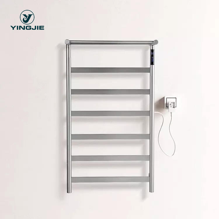 Hotel Bathroom Wall Mounted electric heating smart towel rack Stainless Steel Drying towel warmer