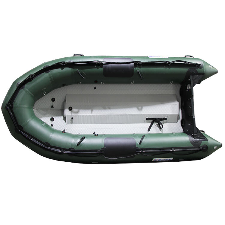 High Quality 13ft 380cm Foldable Rubber Boat Inflatable Rowing Sport Boats for fishing with engine manufacture