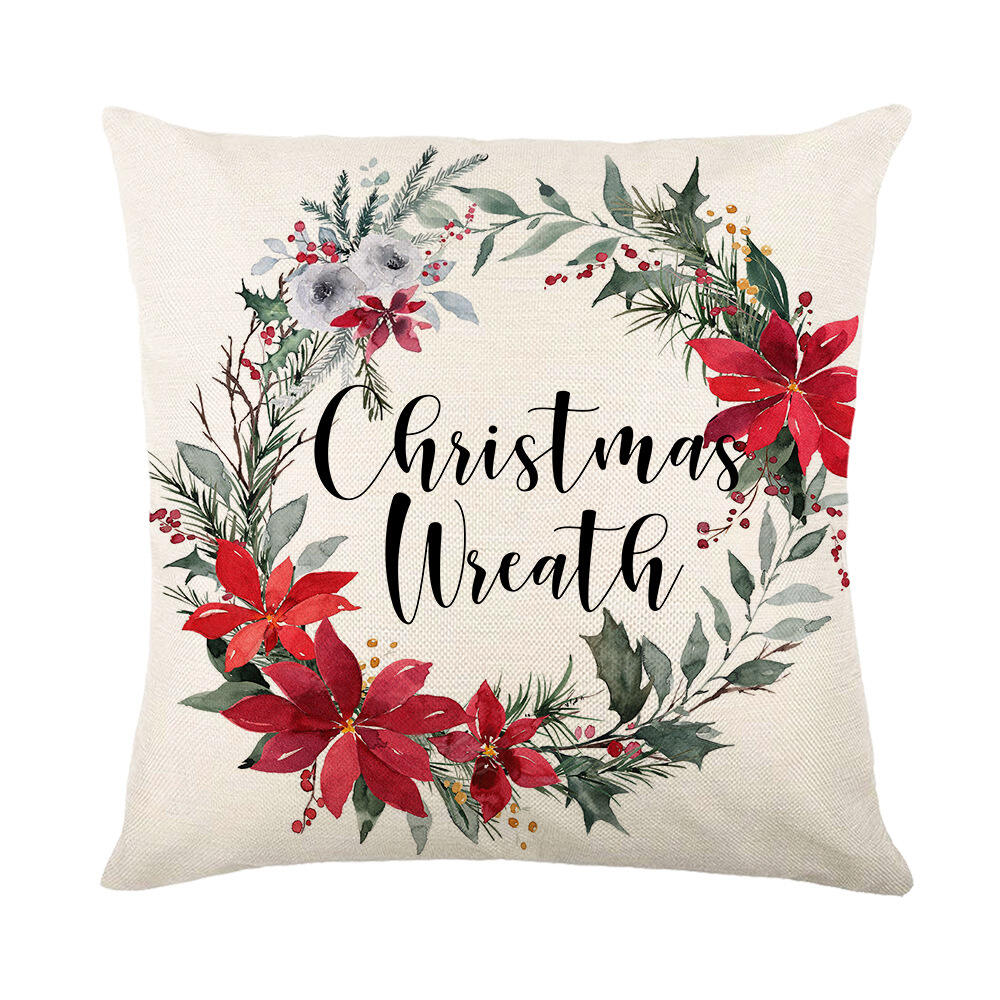 Christmas 45*45 cm square throw home decorative 2022 customize pillow cushion cover supplier