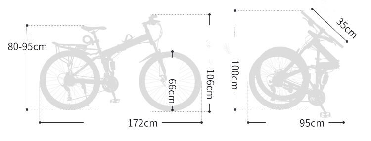 Factory Wholesale 26 Inch Suspension MTB Folding Bicycle Mountain Bike 21 24 27 30 Speed with Disc Brake Cheap and Cool factory