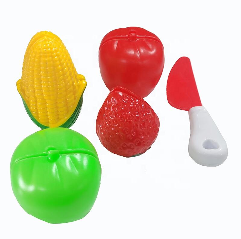 2024 new promotion toys plastic kitchen cutting fruit Green pepper strawberry corn tomato food set toys details