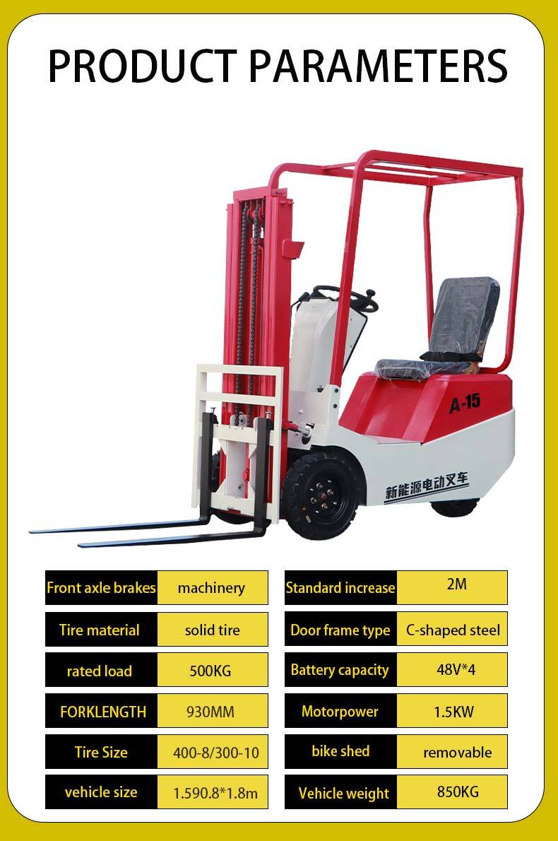 2024 Free shipping 1500kg factory direct All terrain off-road remote control forklift for sale standing electric forklift manufacture