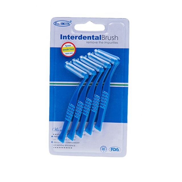 Palitos interdentais para cuidados bucais adultos, escova de limpeza de dentes de plástico com ponta de borracha, durável, fornecedor de produto oral interdental