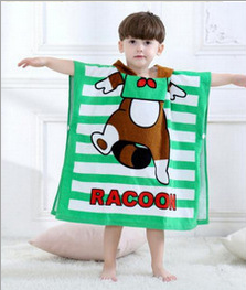 Quick-Dry Microfiber Soft Warm Beach kids hooded poncho towel details