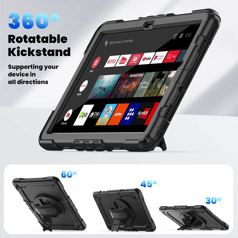 Laudtec PBK065 Detachable Black Foldable Case Rugged Tpu Cover Tablet Covers Cases For Samsung Tab A9 Plus supplier