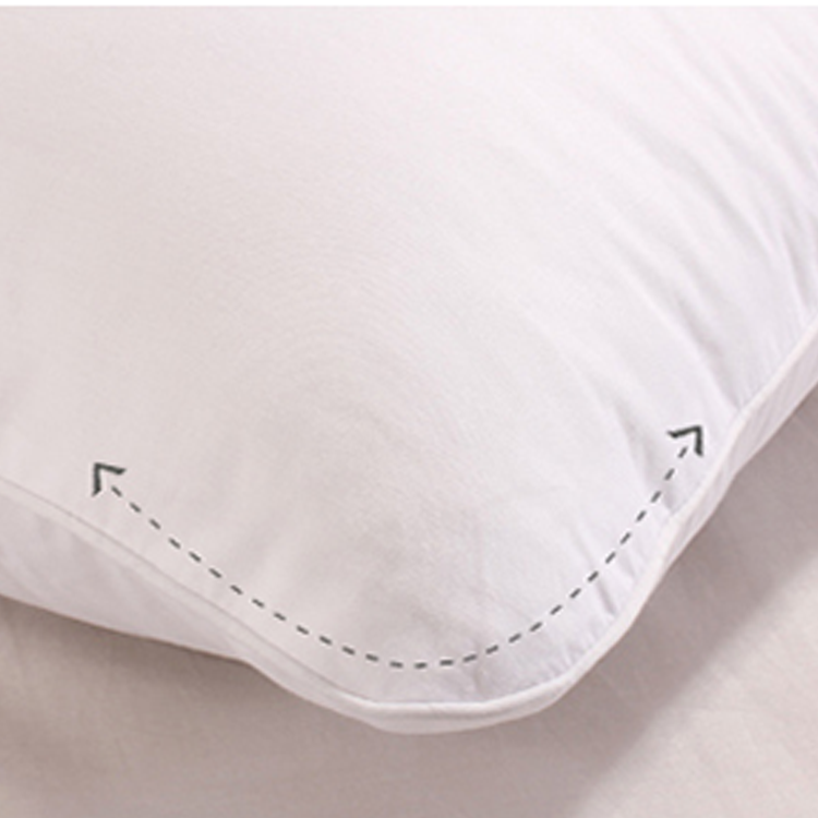 Competitive price 0.9D polyester filled bedding set soft cotton fabric pillow supplier