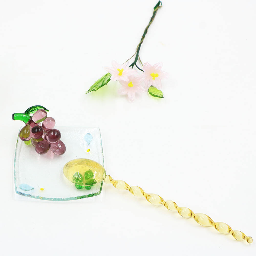 New Arrival  Custom Factory Direct Screw Thread Handmade Murano Glass Tea Spoon details