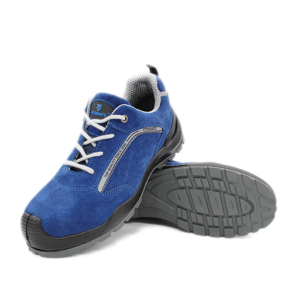 2022 Breathable Suede Lightweight Steel Toe Anti-static Protect Anti-smash Safety Shoes Work manufacture