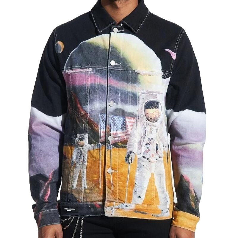 DiZNEW Custom Mens digital print wholesale Design Twill Cotton Jackets