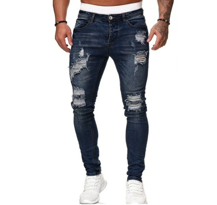 Hip Hop Streetwear Skinny Ripped Trousers manufacture