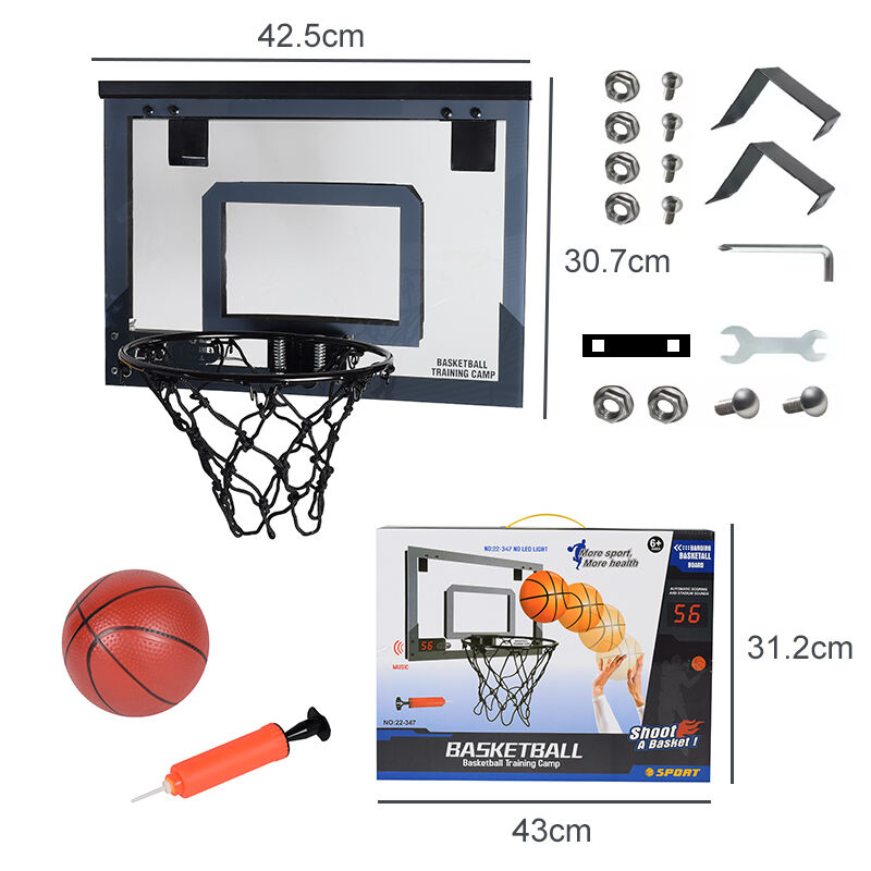 Custom wall mount adjustable movable mini office basketball hoop stand set for door manufacture