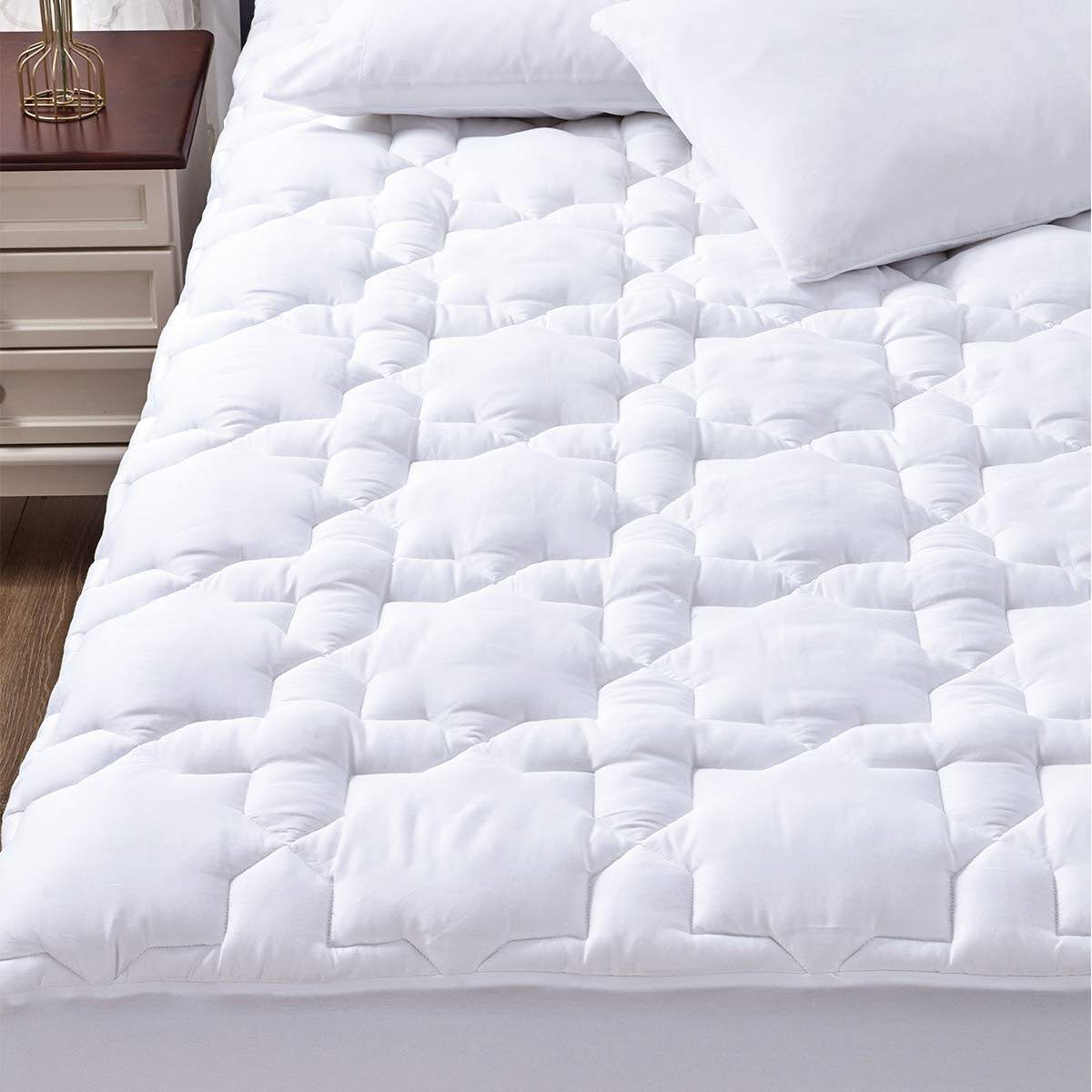 Wholesale high quality Custom white 100% cotton sleeping hotel home use bed mattress protector details