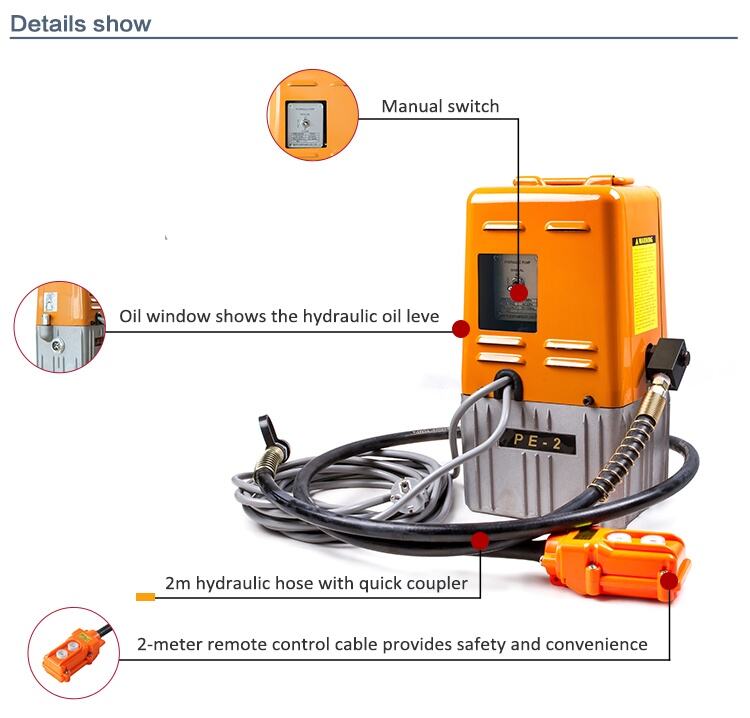 REP-2 Light Weight Portable High Pressure 2.4L AC220V 700Bar Electric Hydraulic Pump manufacture