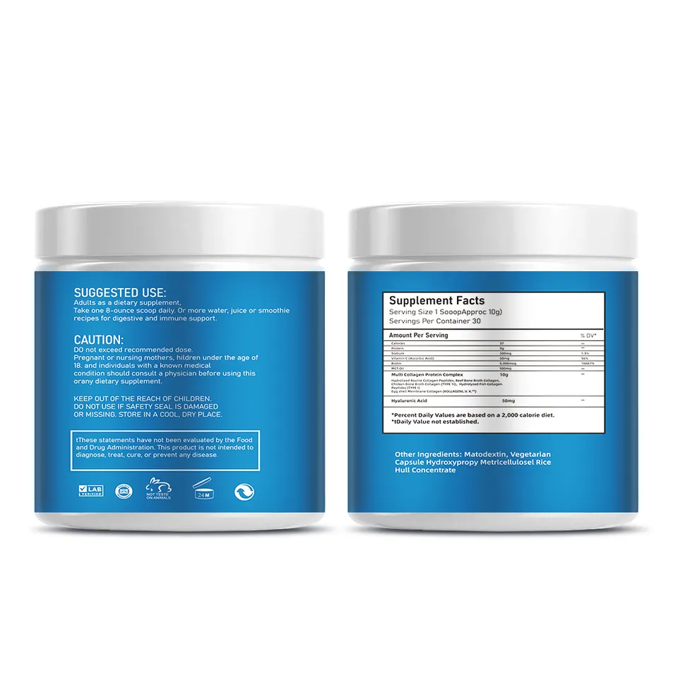 Private Labels Beauty Products Hydrolyzed Fish Marine Collagen  Protein Drink Powder  Peptide manufacture