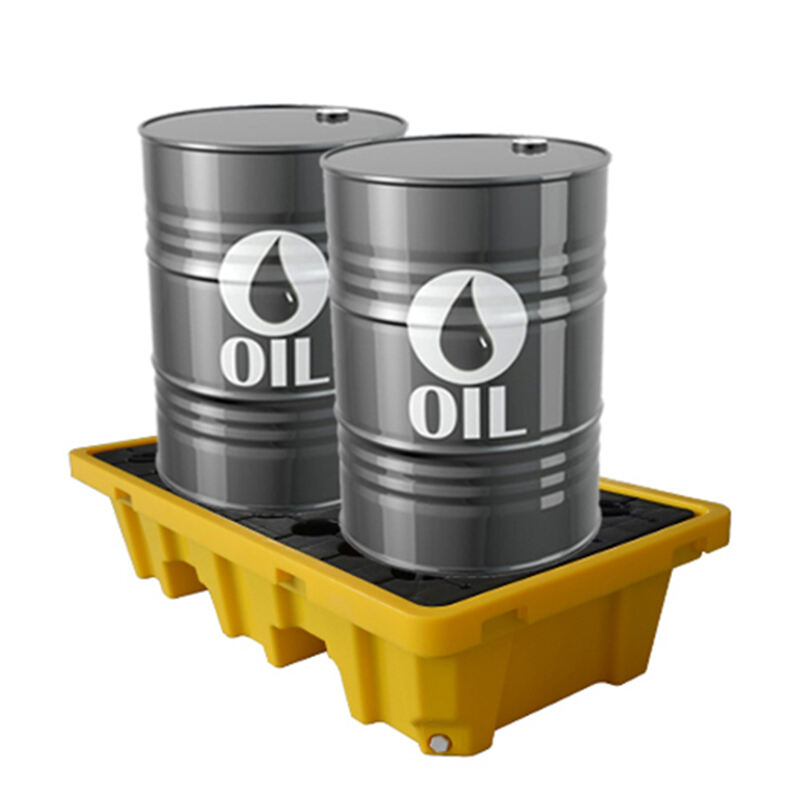 ໂຮງງານສະໜອງອຸປະກອນໜັກ 58 Gal 2 Drum Secondary Containment Poly Oil Spill control Pallets produce