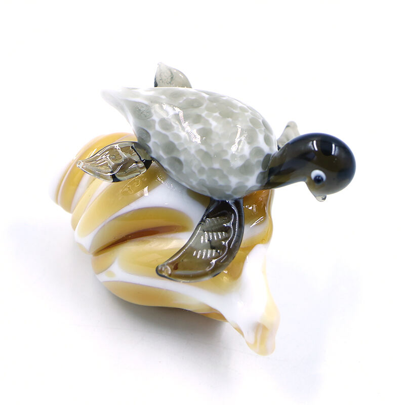 Borosilicate Sea Snail Glass Animal Figurine Hermit Crab Craft Assorted Hand Blown Manufacturers supplier