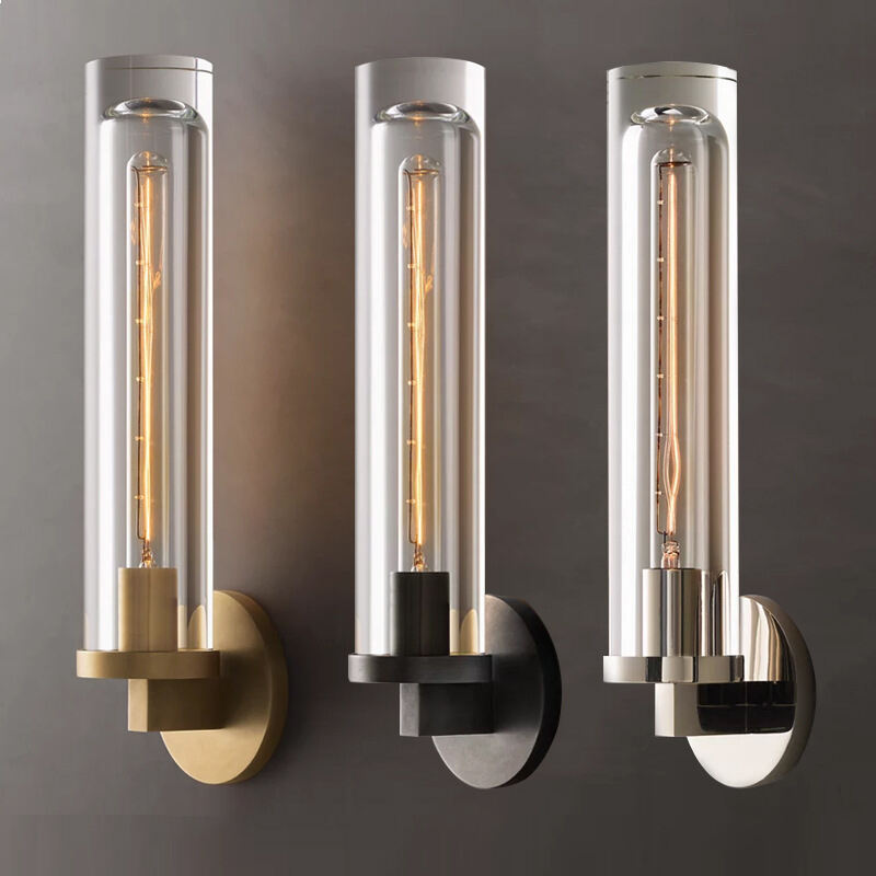 Retro Copper Luxury E26 Wall Lamp Bedroom Bedside Hallway Crystal Wall Lamp supplier