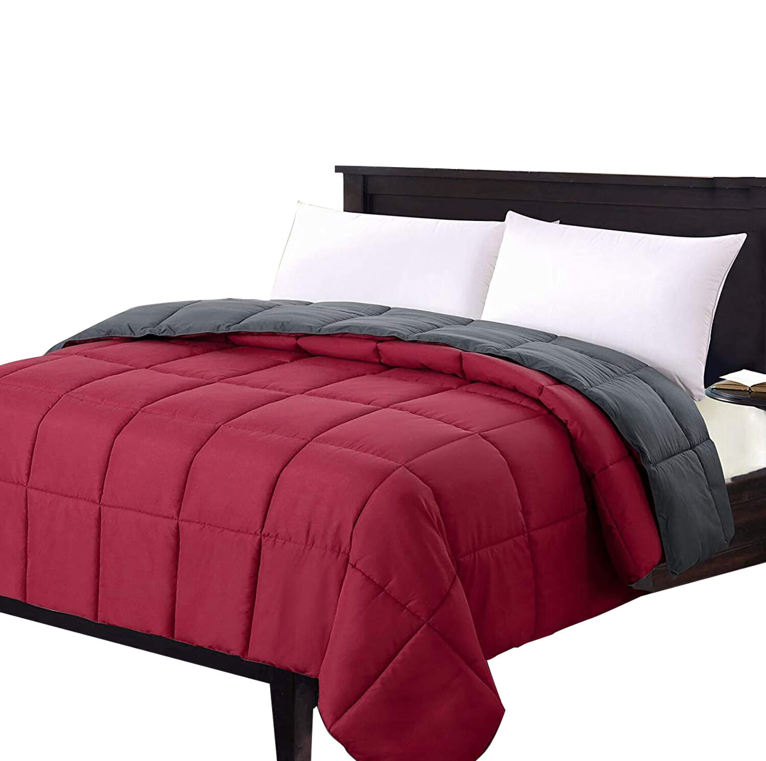 Oeko-Tex and BSCI Cheap All Seasons Anti Mite Solid Bedding Reversible Down Alternative Comforter For Adult