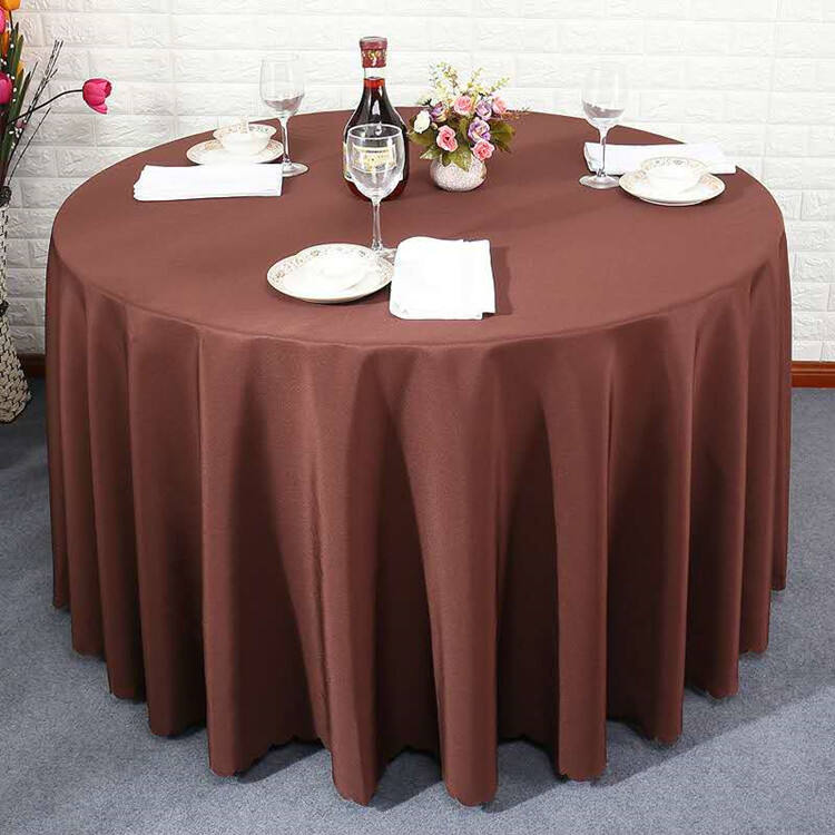 Luxury custom low price table cover printed logo polyester round table cover cloths factory