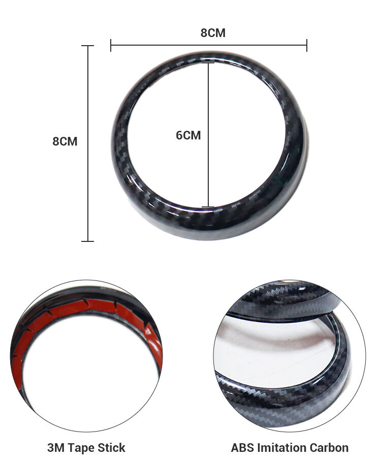 ATTO3 Accessories ABS Carbon Fiber Four Door High Speaker Tweeter Cover Car Horn Cover For BYD ATTO 3 Yuan Plus manufacture