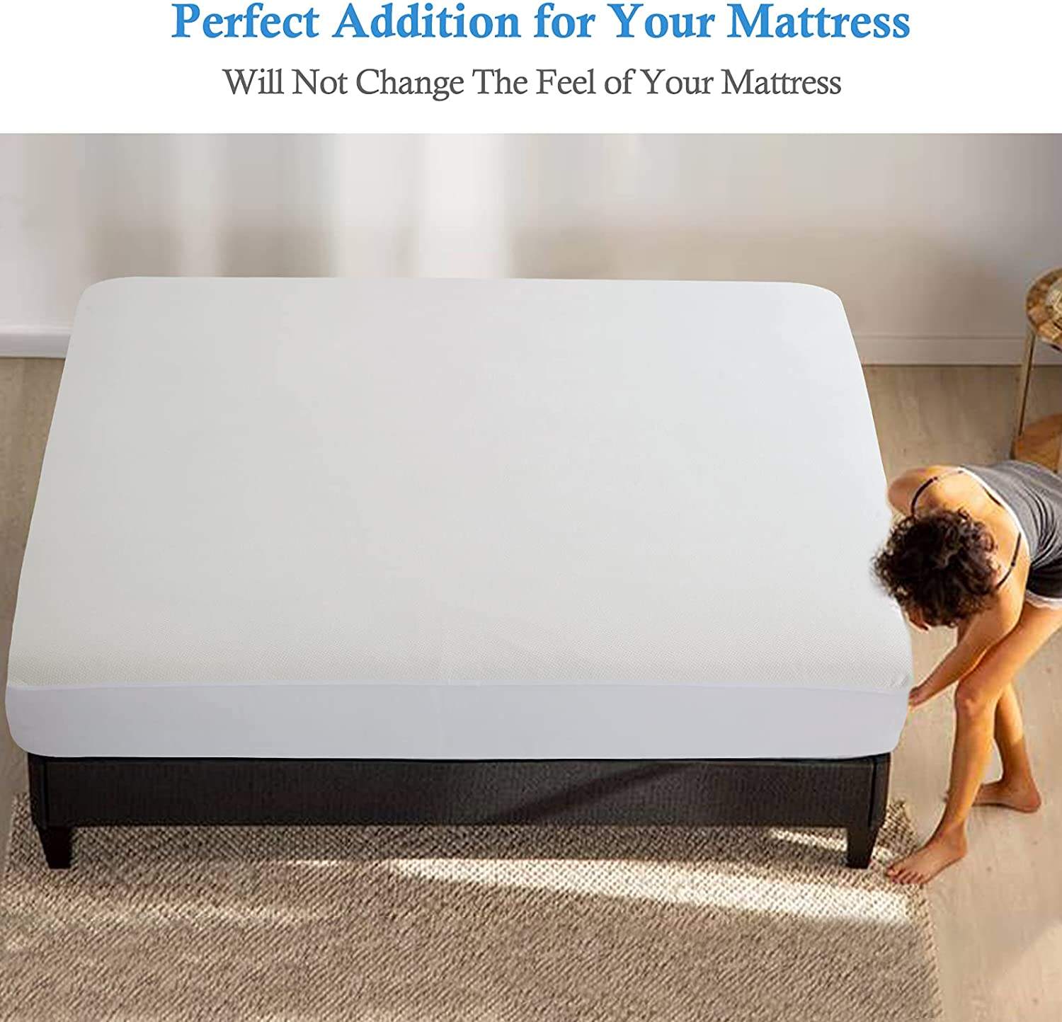 100% Waterproof Cover All Seasons Fitted Sheet Cooling Bamboo mattress protector bed factory