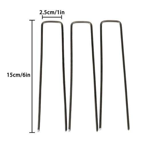 Galvanized Garden Landscape Fabric Pins Sod Staple details