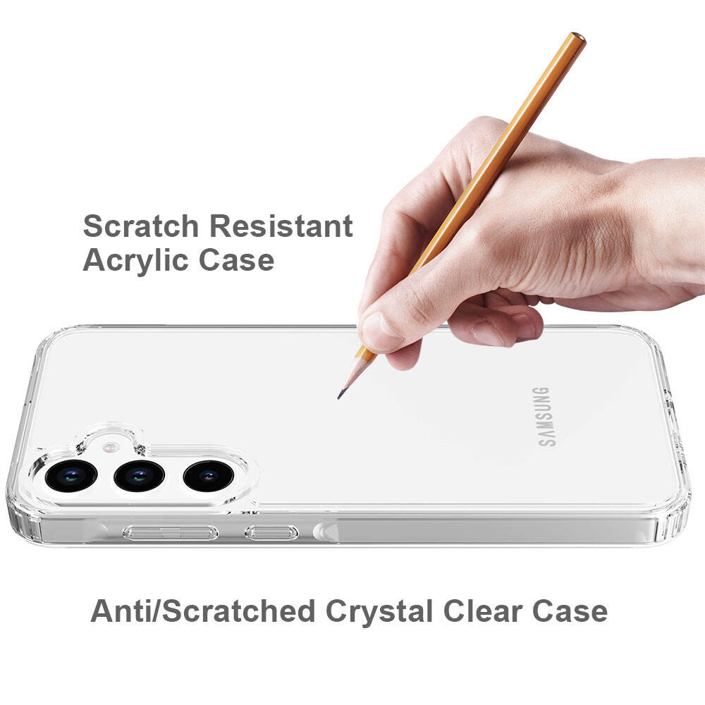 2 In 1 Transparent Phone Case For Samsung Galaxy A35 5G Cases Luxury Design Anti Scratch Tpu Pc Drop Clear Proof