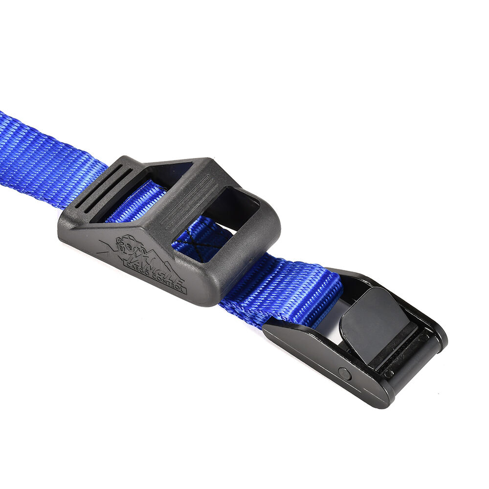 2023 New 1 inch 450kg rubber padded cam buckle tie down strap for sup kayak car roof rack manufacture