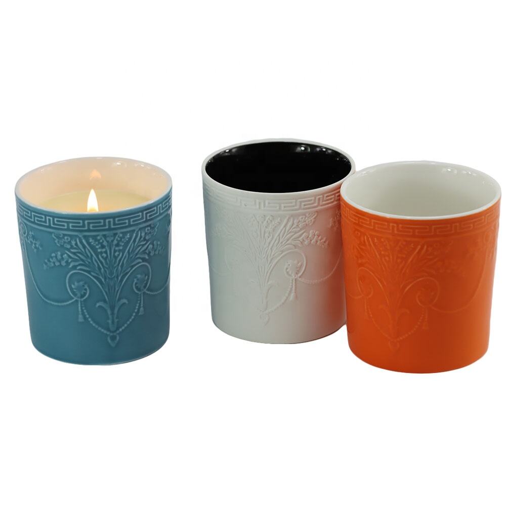 wholesale luxury custom empty matte candle holder soy candles jars with  lids in bulk supplier