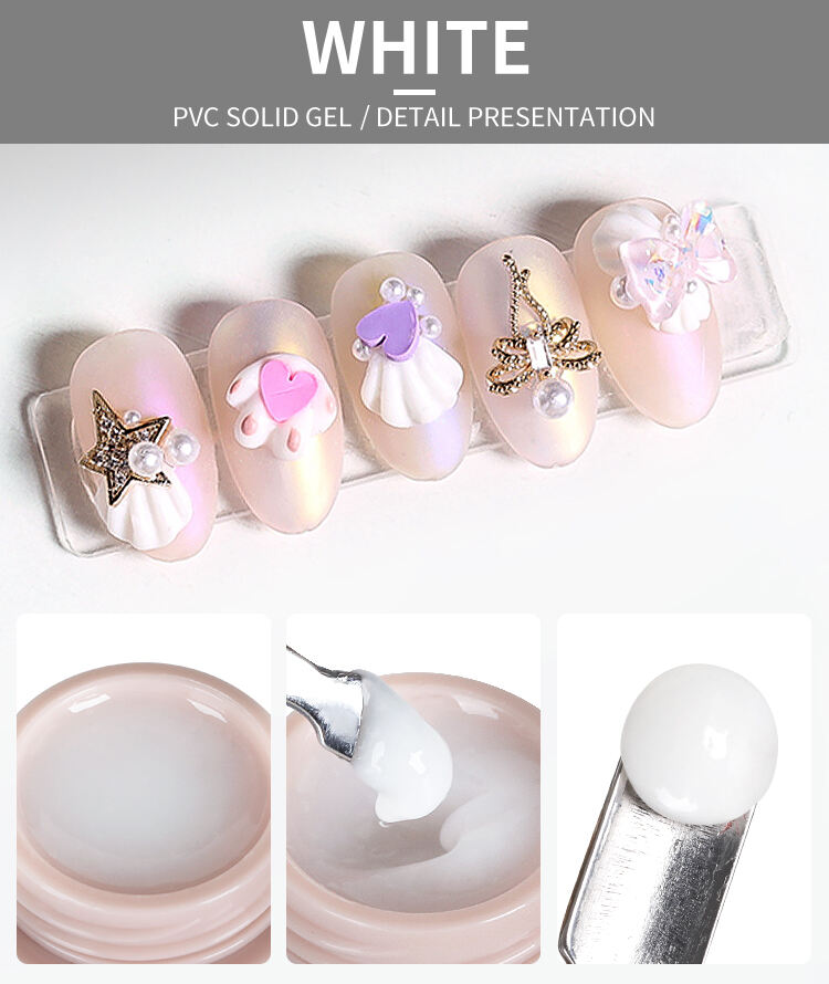 HONEY GIRL OEM Private Label Nails Supplies PVC Soft Solid UV Gel Nail Polish For Nail Salon details