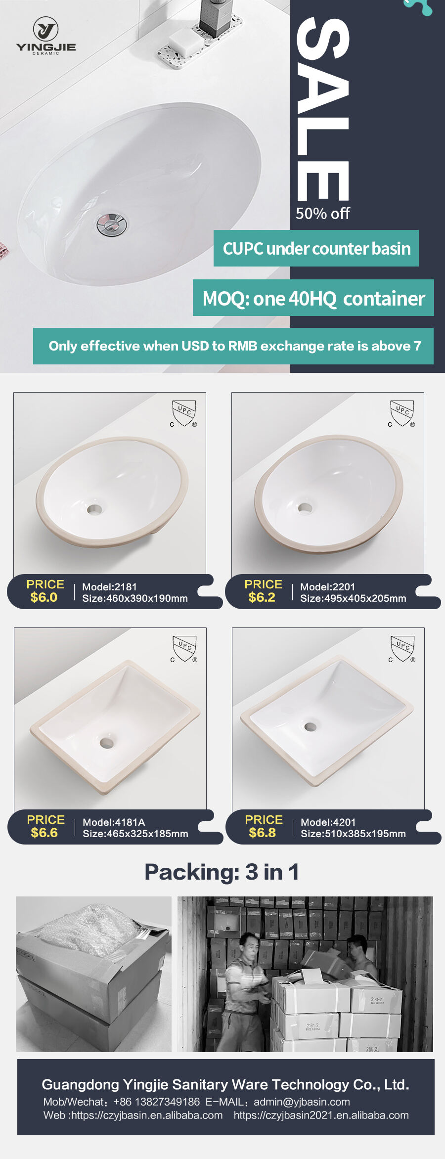 CE CUPC European Lavatory Bathroom Round Oval Sink Ceramic Under Counter Basin in White details