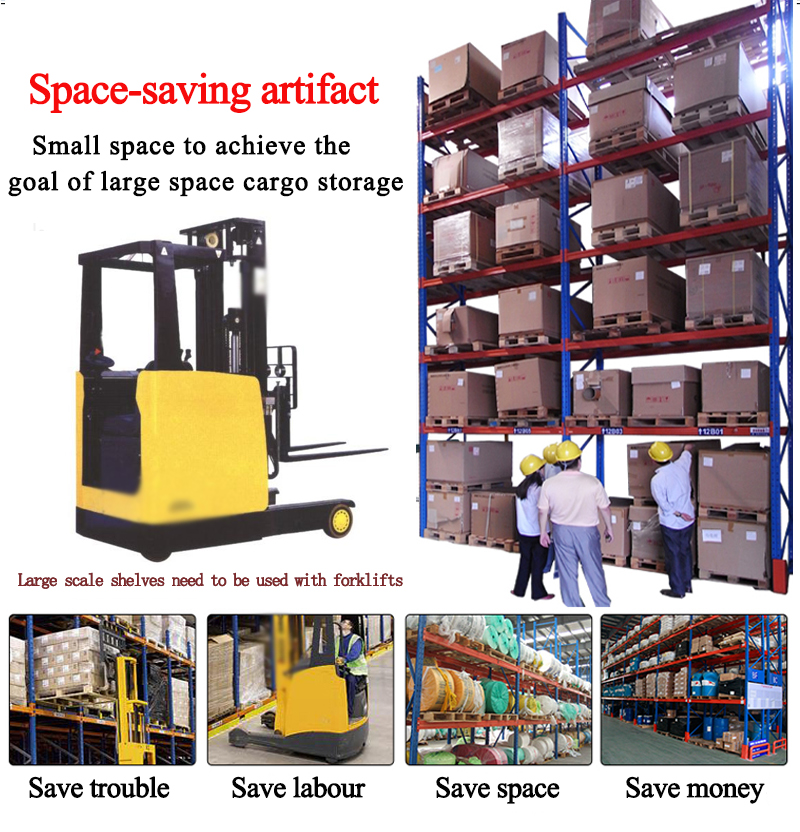 Industrial storage pallet racking supply certificated factory 2 ton selective double deep commercial pallet rack storage factory
