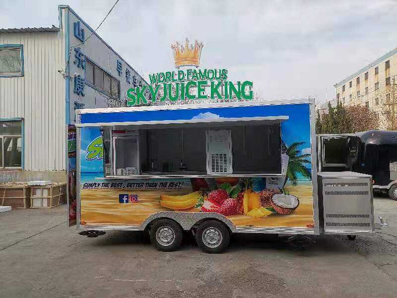 TUNE Mobile Food Trailer Street Mobile Food Cart China Factory Mobile Food Truck untuk Dijual butiran