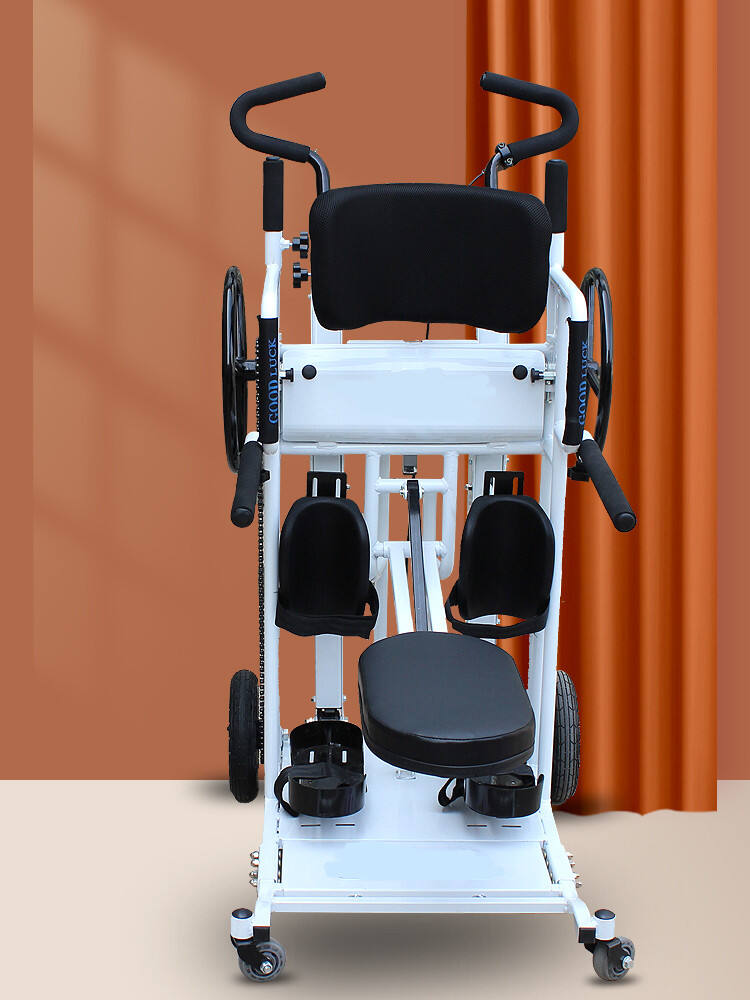 assisted standing indoor steering flexible convenient front dining tab Manual rehabilitation standing wheelchair- BZ-M-TH502 manufacture