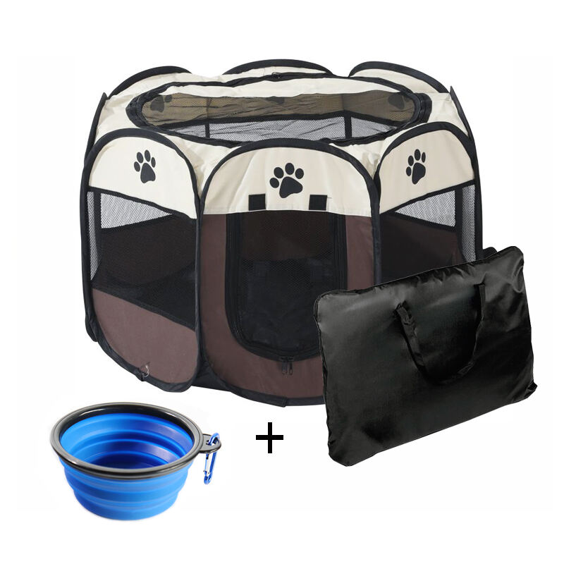 Pet Portable Foldable Playpen Exercise Kennel Dogs Cats Indoor/Outdoor Tent with Carrying Case Collapsible Travel Bowl manufacture