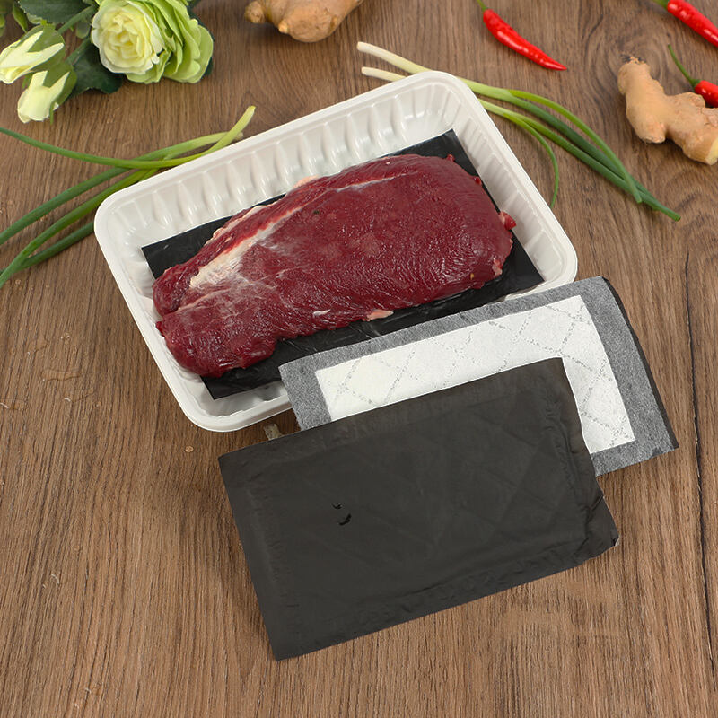 130*80mm Poultry Chicken Beef Food grade material absorbent meat pads Disposable Fish And Poultry Self Food Pack Meat Pad supplier