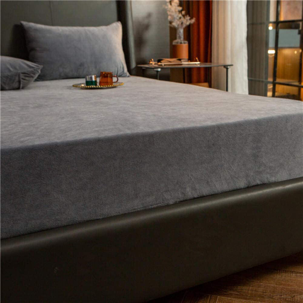 Fitted Bottom Sheet Soft Deep Pocket Velvet Fleece Bed Sheet mattress protector cover factory