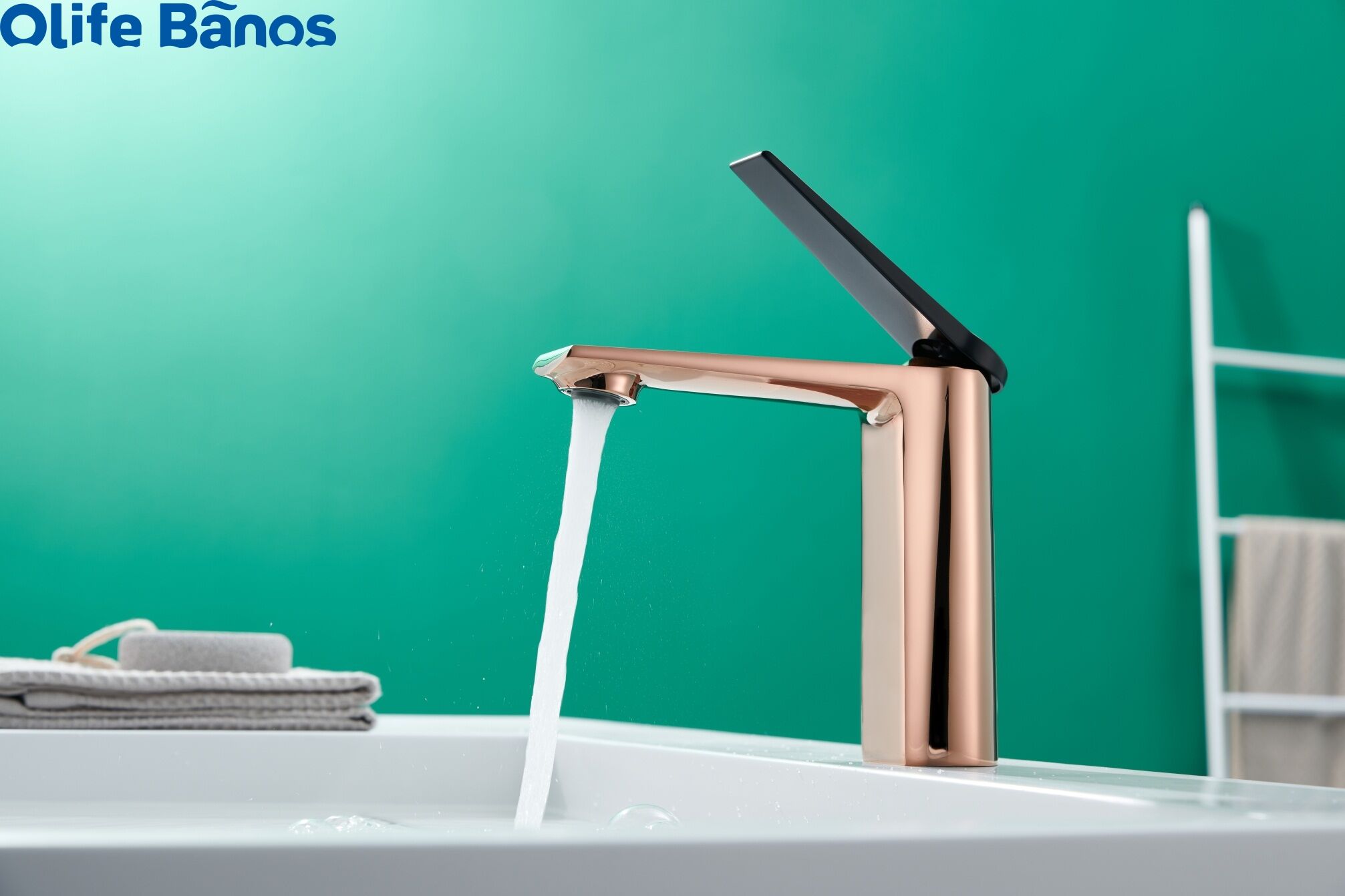 High Quality  Plating On Special Rose Gold Black Bathroom High End Basin Mixer Taps Copper Faucet details